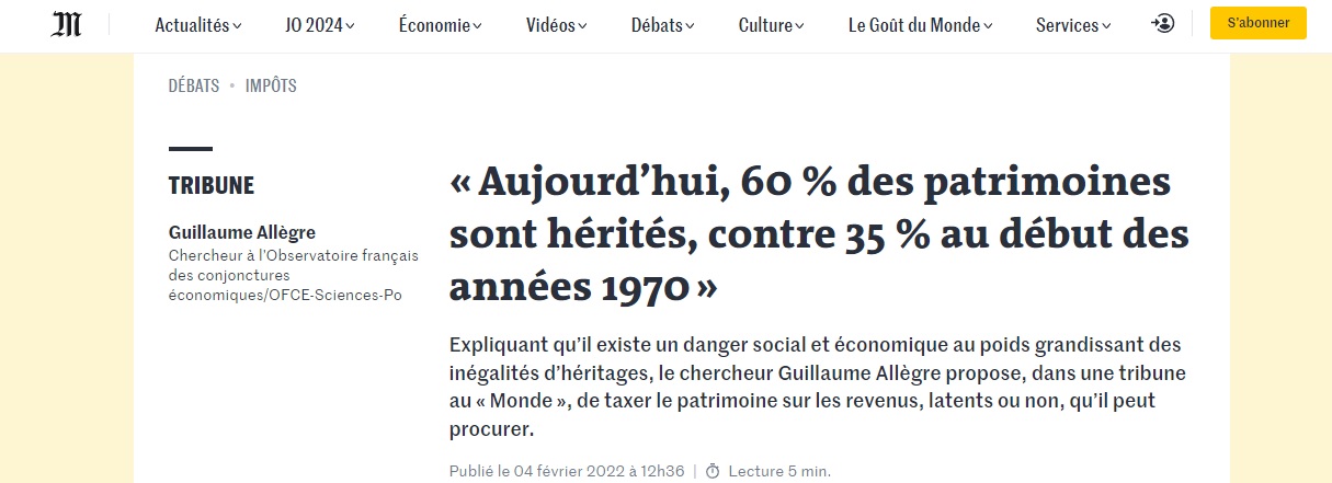 tribune de guillaume allegre chercheur sciences po dans le journal lemonde